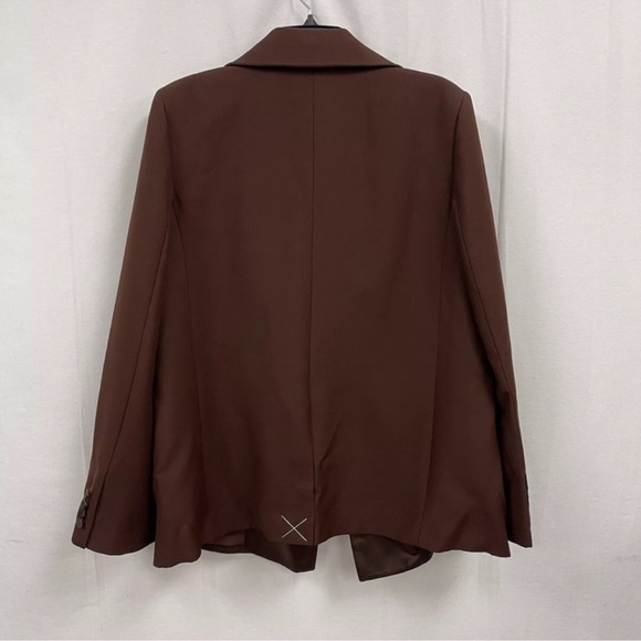 KHAITE Women’s Johnson Satin Lapel Blazer in Brown, Sz 10, NWT - Picture 3 of 7